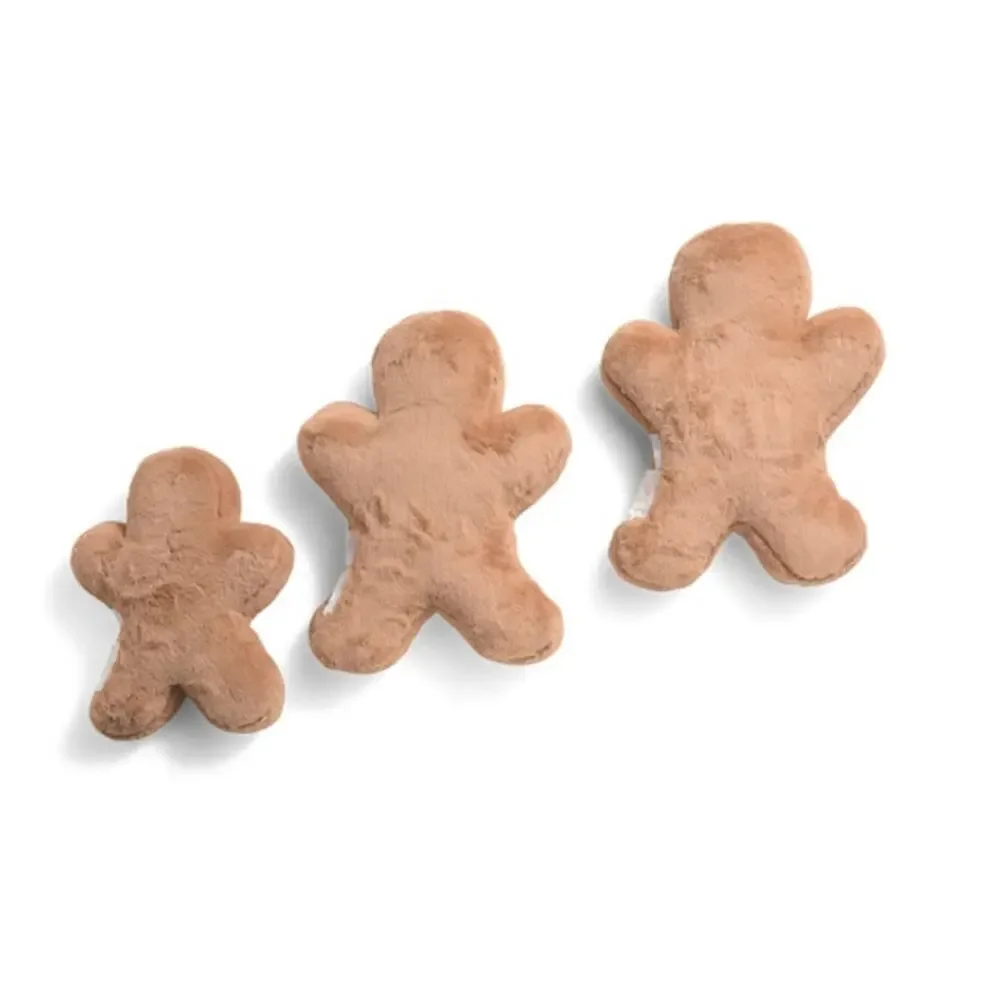 Martha Stewart Gingerbread Family Set of 3 Boy/Girl/Child Christmas Pillows NWT